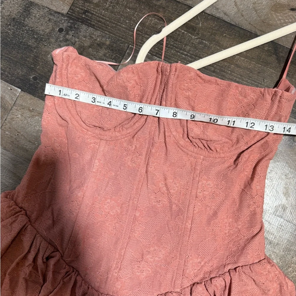 NWT Anthropologie WeWoreWhat Nylon Strapless Corset‎ Peplum Maxi Dress- 14 - Picture 6 of 10